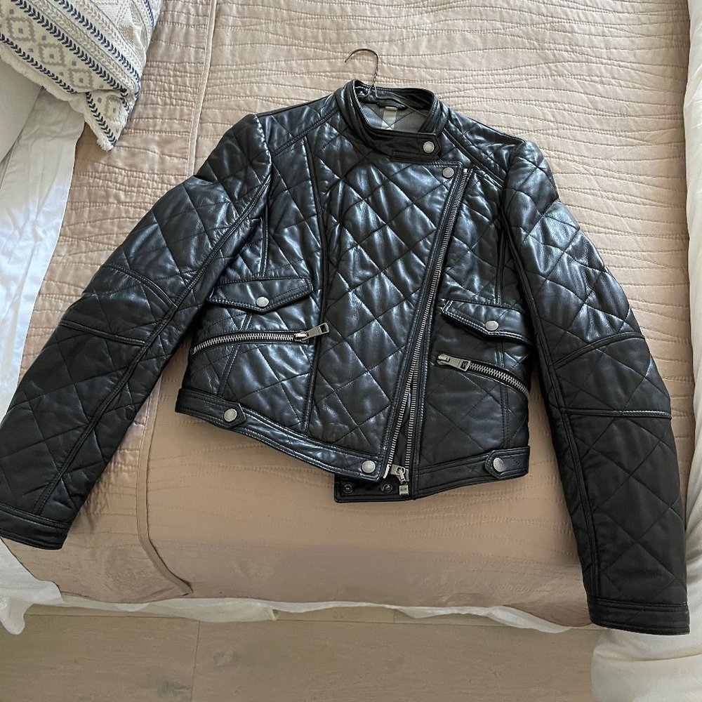 Burberry Black Leather Jacket